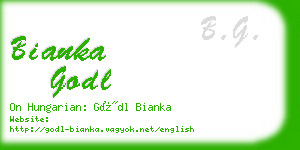 bianka godl business card